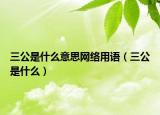 三公是什么意思网络用语（三公是什么）