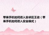苹果手机如何进入安卓区王者（苹果手机如何进入安全模式）
