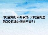 QQ空间打不开农场（QQ空间里的QQ农场为何进不去?）