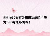 华为p30有红外相机功能吗（华为p30有红外线吗）