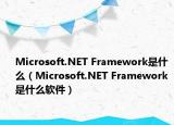 Microsoft.NET Framework是什么（Microsoft.NET Framework 是什么软件）