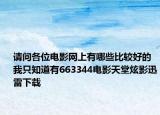 请问各位电影网上有哪些比较好的我只知道有663344电影天堂炫影迅雷下载