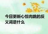 今日更新心惊肉跳的反义词是什么