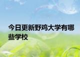 今日更新野鸡大学有哪些学校