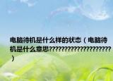 电脑待机是什么样的状态（电脑待机是什么意思????????????????????）