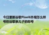 今日更新谷歌Pixel6外观怎么样号称谷歌亲儿子的称号