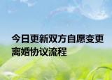 今日更新双方自愿变更离婚协议流程