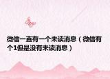 微信一直有一个未读消息（微信有个1但是没有未读消息）