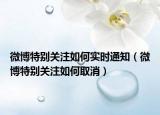 微博特别关注如何实时通知（微博特别关注如何取消）