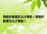 微信步数是怎么计算的（微信步数是怎么计算的）
