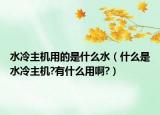 水冷主机用的是什么水（什么是水冷主机?有什么用啊?）