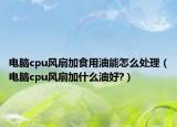 电脑cpu风扇加食用油能怎么处理（电脑cpu风扇加什么油好?）