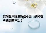 战网客户端更新进不去（战网客户端更新不动）