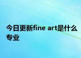 今日更新fine art是什么专业