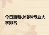 今日更新小语种专业大学排名