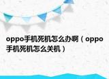 oppo手机死机怎么办啊（oppo手机死机怎么关机）