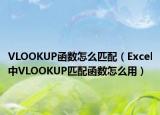 VLOOKUP函数怎么匹配（Excel中VLOOKUP匹配函数怎么用）