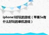 iphone5好玩的游戏（苹果5s有什么好玩的单机游戏）