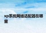 xp系统网络适配器在哪里