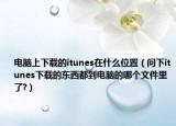 电脑上下载的itunes在什么位置（问下itunes下载的东西都到电脑的哪个文件里了?）