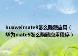 huaweimate9怎么隐藏应用（华为mate9怎么隐藏应用程序）