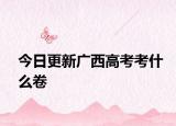 今日更新广西高考考什么卷