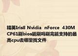 精英Iris8 Nvidia  nForce  430MCP61刷bios能刷吗刷完能支持的最高cpu去哪里找文件