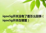 iqoo5g开关没有了是怎么回事（iqoo5g开关在哪里）