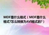 MDF是什么格式（MDF是什么格式?怎么转换为AVI格式的?）
