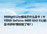 9600gt512m相当于什么显卡（NVIDIA GeForce 9600 GSO 512的显卡好吗?算好的了吗?）