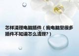 怎样清理电脑插件（我电脑里很多插件不知道怎么清理?）
