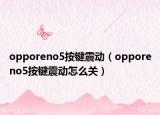 opporeno5按键震动（opporeno5按键震动怎么关）