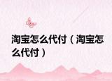 淘宝怎么代付（淘宝怎么代付）