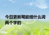 今日更新鸳能组什么词两个字的