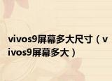 vivos9屏幕多大尺寸（vivos9屏幕多大）