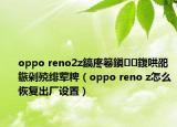 oppo reno2z鎬庝箞鎭㈠鍑哄巶鏃剁殑绯荤粺（oppo reno z怎么恢复出厂设置）