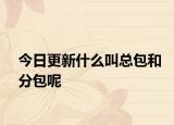 今日更新什么叫总包和分包呢