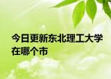 今日更新东北理工大学在哪个市
