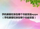 手机屏幕校准在哪个功能里面oppo（手机屏幕校准在哪个功能里面）