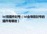 lol用插件封号（lol会导致封号的插件有哪些）