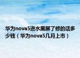 华为nova5进水黑屏了修的话多少钱（华为nova5几月上市）