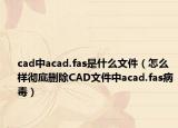 cad中acad.fas是什么文件（怎么样彻底删除CAD文件中acad.fas病毒）