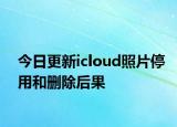 今日更新icloud照片停用和删除后果