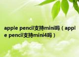 apple pencil支持mini吗（apple pencil支持mini4吗）