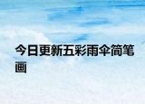 今日更新五彩雨伞简笔画