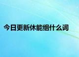 今日更新休能组什么词
