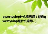 qwertyuiop什么意思啊（键盘qwertyuiop是什么意思?）