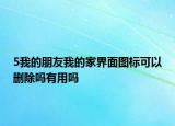 5我的朋友我的家界面图标可以删除吗有用吗