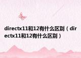 directx11和12有什么区别（directx11和12有什么区别）
