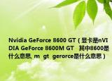 Nvidia GeForce 8600 GT（显卡是nVIDIA GeForce 8600M GT   其中8600是什么意思, m  gt  gerorce是什么意思）